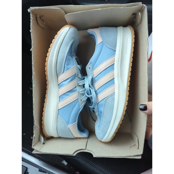 Adidas Size 7.5 Run 70s 2.0 Retro Blue/ Pink/Gum Suede & Mesh Sneakers NWOB - Picture 3 of 10